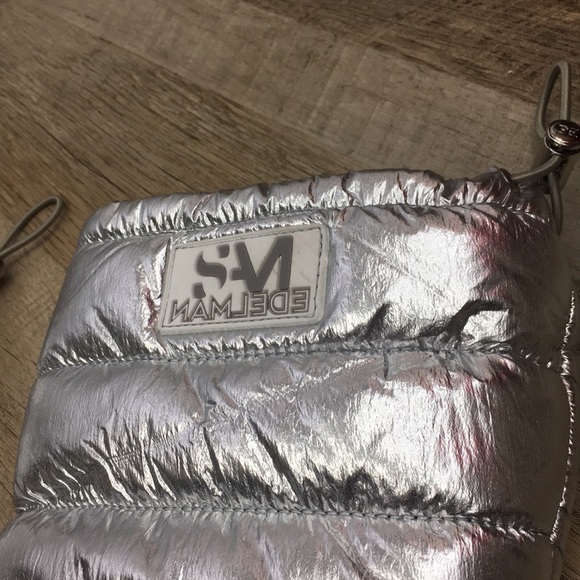 Sam Edelman Adda Waterproof Silver Puff Boots - Picture 4 of 8